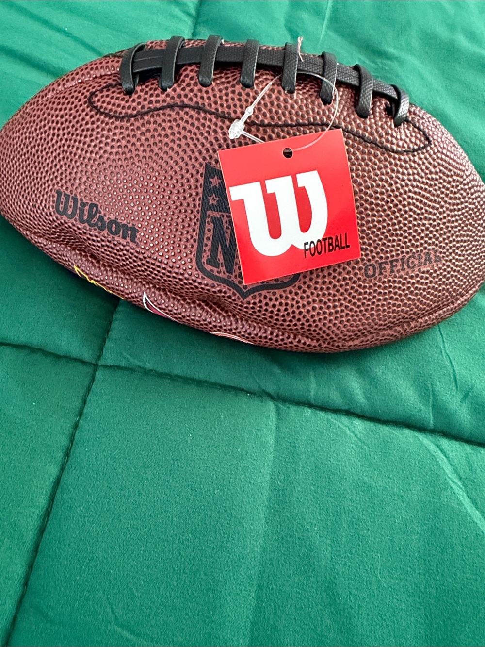 Wilson Brown Leather-Textured Football with Black Laces bought at the 2026 Draft